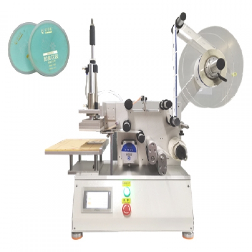 即食桃膠半自動平面貼標(biāo)機(jī)